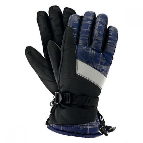 Перчатки лыжные профессиональные Польша черные с синим 