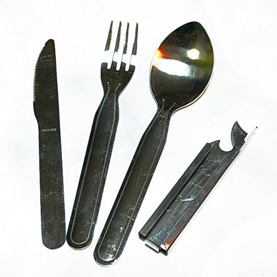 Столовый набор ложка вилка нож открывашка COMBAT