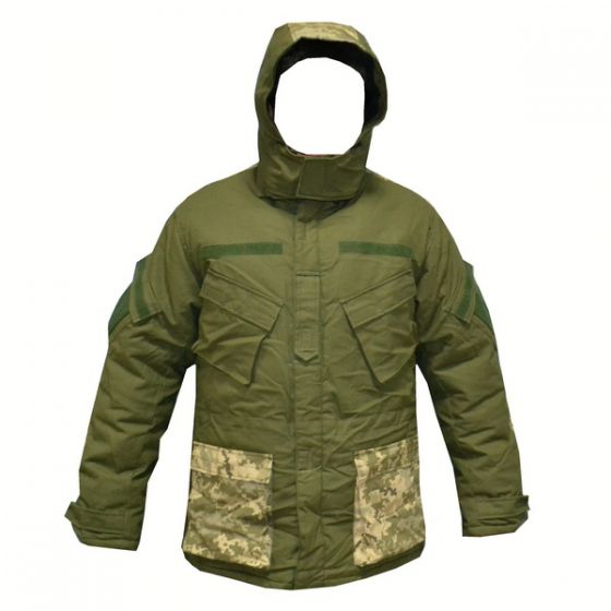 Куртка горная с меховой подстежкой олива/ММ-14