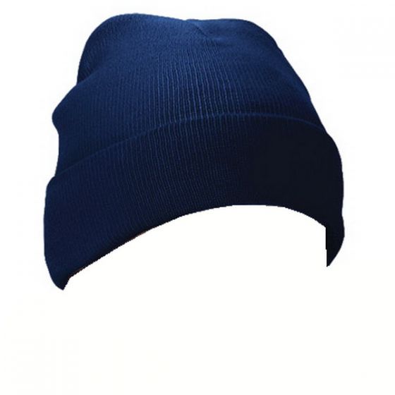 Вязаная шапка польской полиции синяя